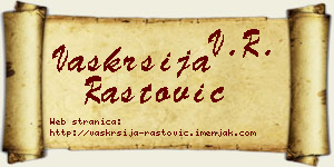 Vaskrsija Rastović vizit kartica